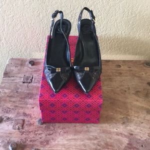 Tory Burch Black/brown/gold pumps sz 9
